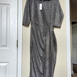 CBR Shimmering Gray Long Sleeve Dress